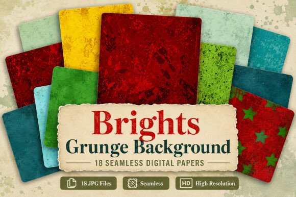 Brights Grunge Digital Paper Background