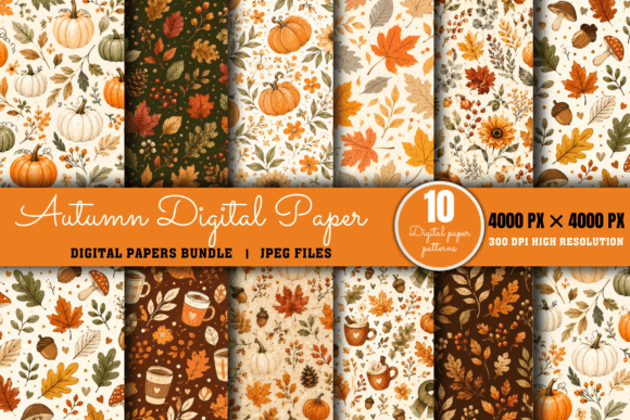 Enhance Your Creative Projects with the Autumn Digital Paper Bundle