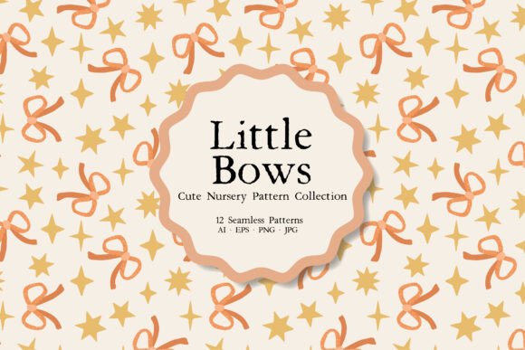 Little Bows – Cute Nursery Seamless Pattern Collection
