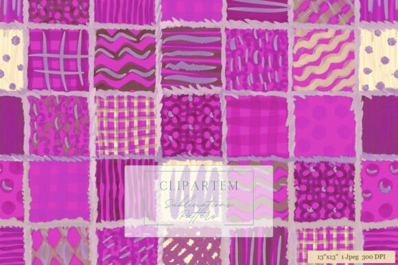 Magenta Patchwork Sublimation Pattern