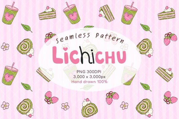 Matcha Strawberry Dessert Pattern: A Sweet Addition to Your Creative Projects