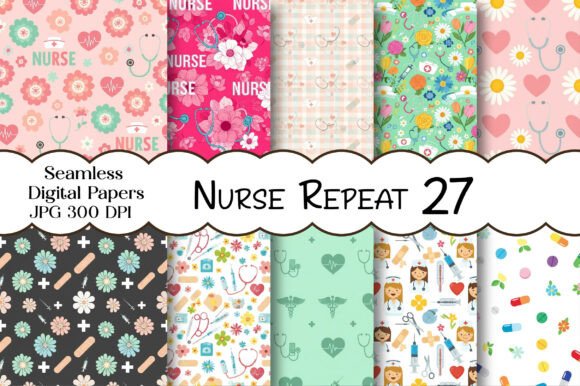 Nurse Seamless Repeat Pattern