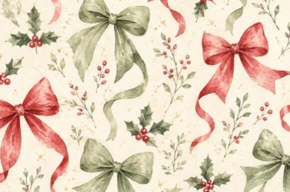 Pastel Watercolor Bow Pattern Collection: A Delicate Touch for Creative Projects