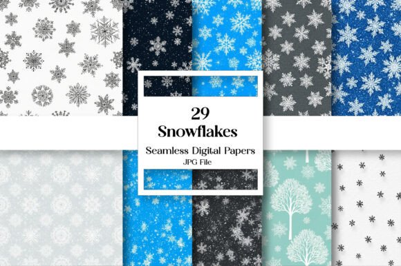 Snowflakes Seamless Pattern Winter: A Winter Wonderland for Your Creative Projects