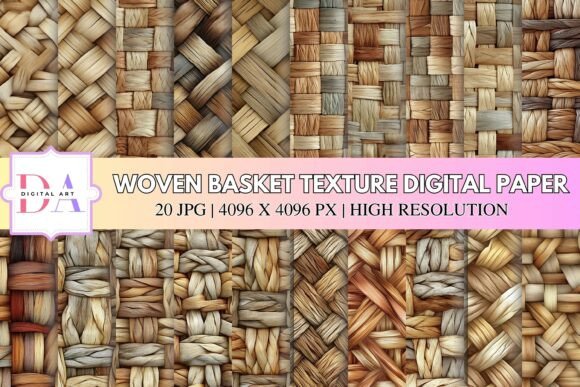 Woven Basket Texture Digital Paper: Adding Warmth and Natural Beauty to Your Designs