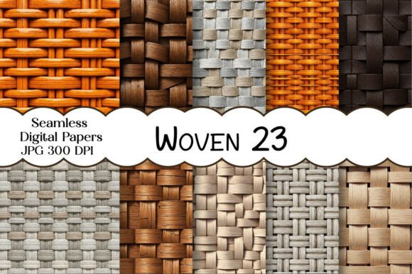 Woven Texture Seamless Pattern Set